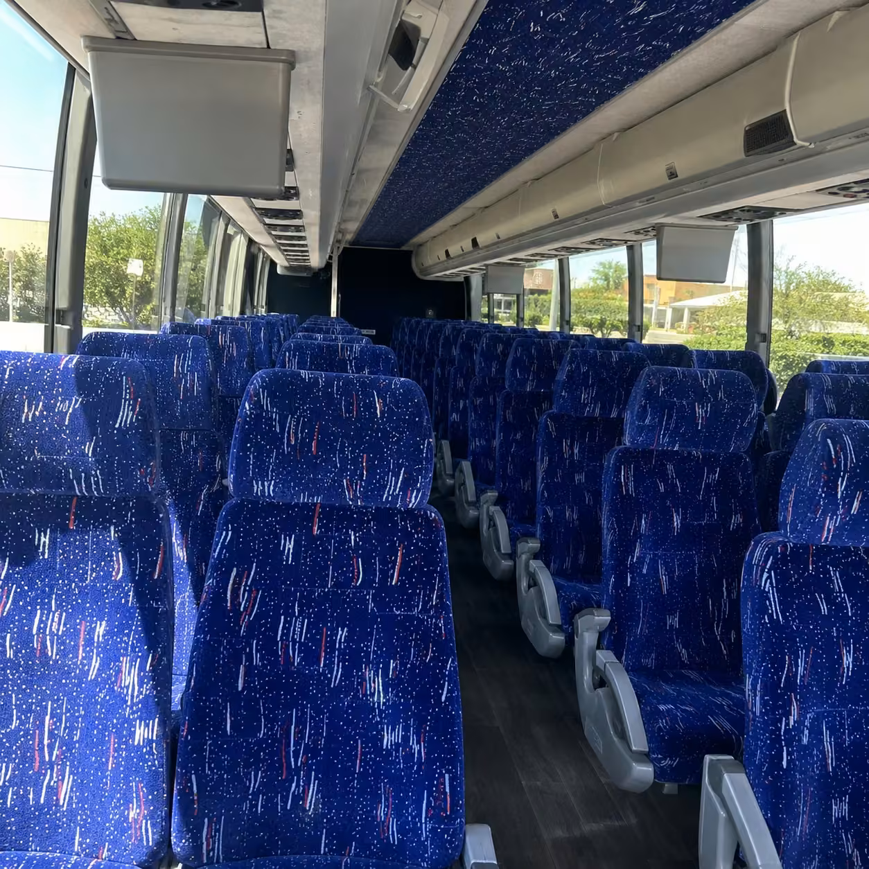 40 56 passenger charter bus inside