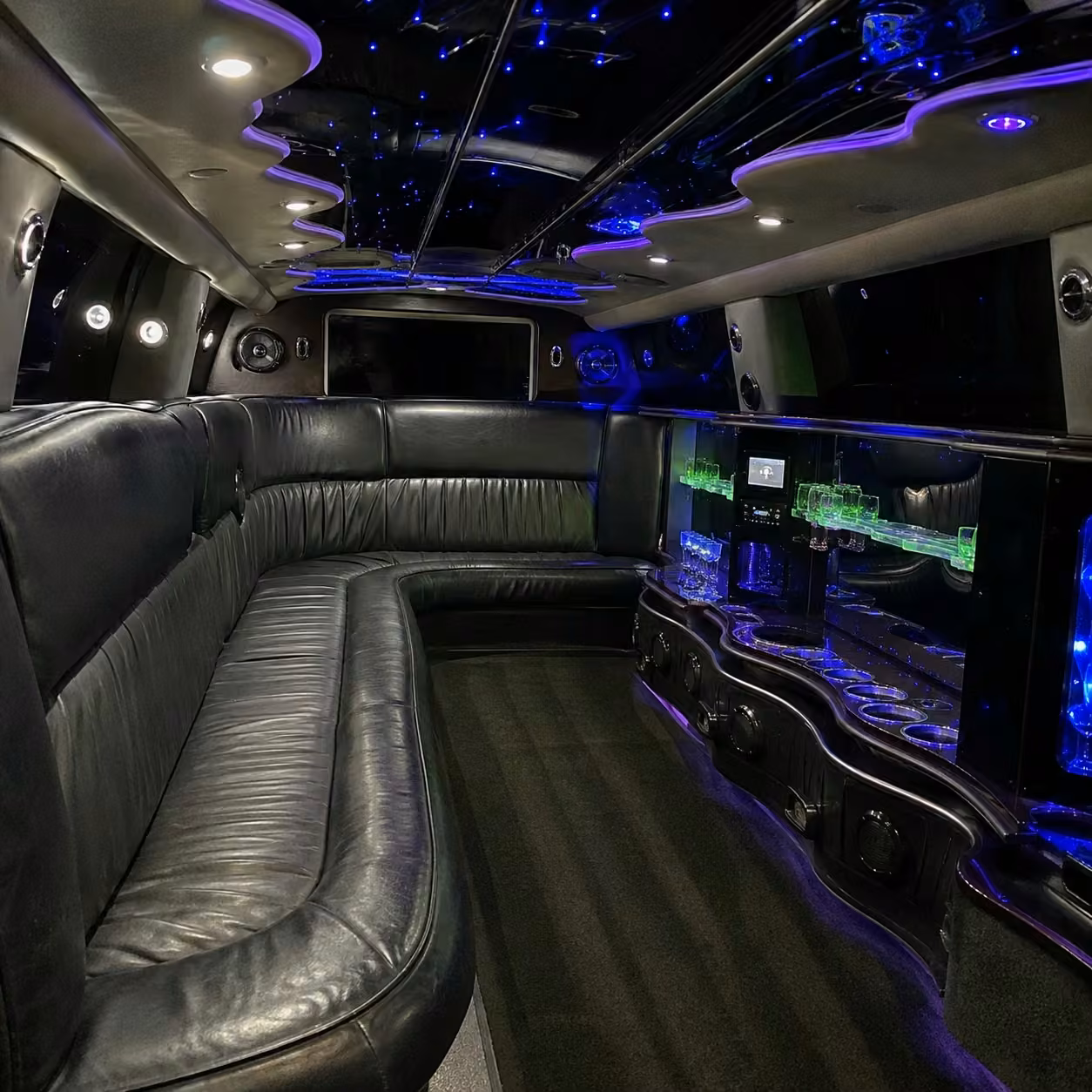 escalade limo interior