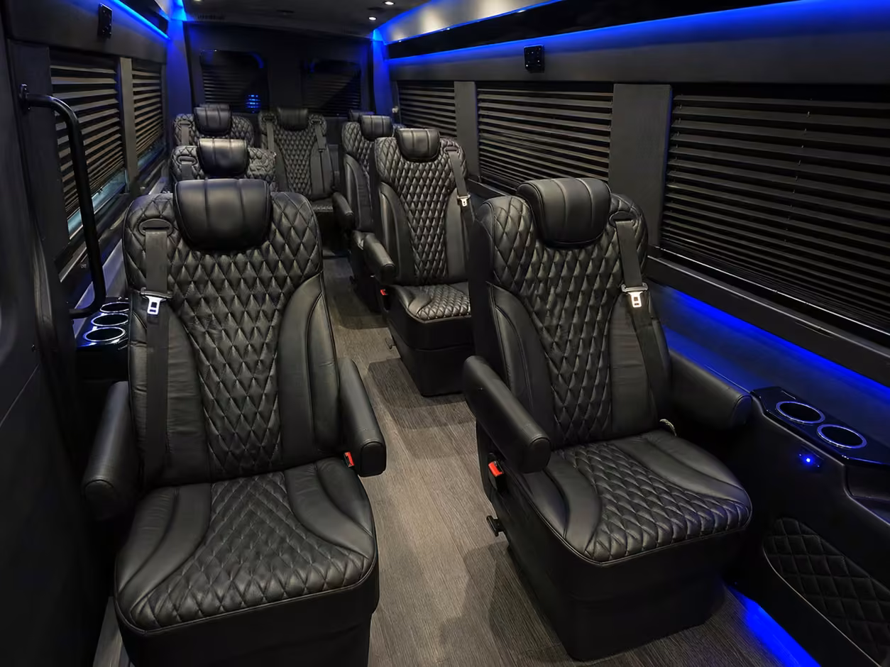 sprinter van rental with driver interior